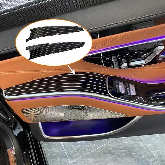 L2025Control central Conjunto de 6 piezas de interior de veta de madera de melocotón, modificación interior S W223 Panel interior negro piano