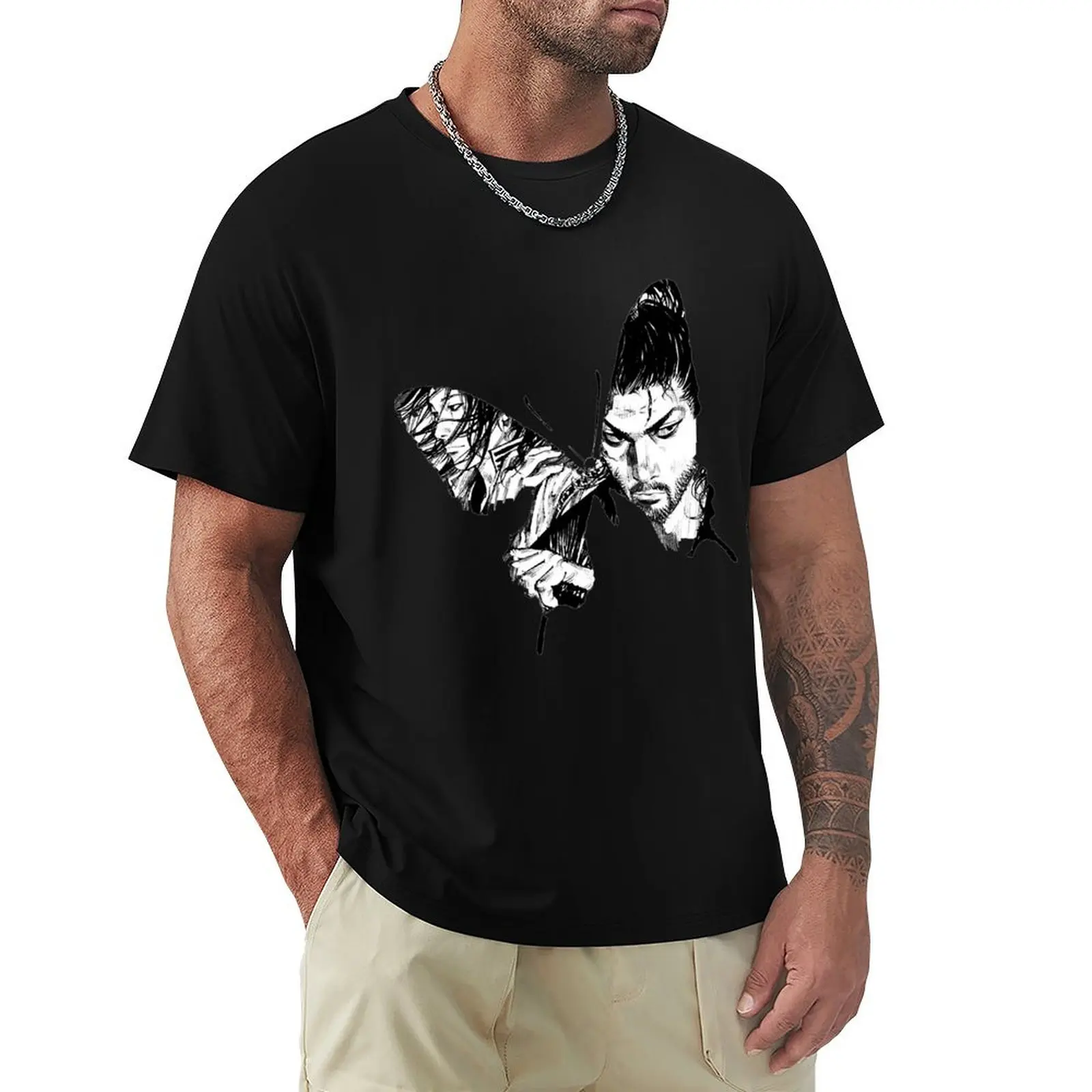 For Mens Womens Butterfly Sasaki Kojiro And Musashi Miyamoto - Vagabond 309 Musashi Vagabond Manga T-Shirt