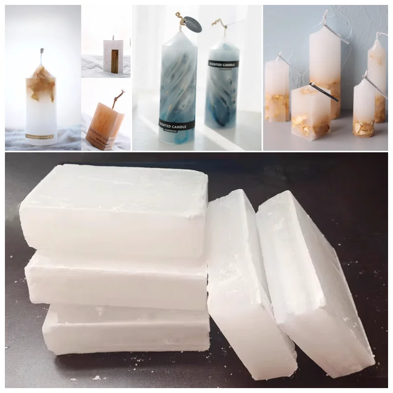 Hochwertiger, vollständig raffinierter, fester Paraffinblock, halbtransparentes Mineralwachs, selbstgemachtes Duftkerzen-Bastelmaterial zum Selbermachen