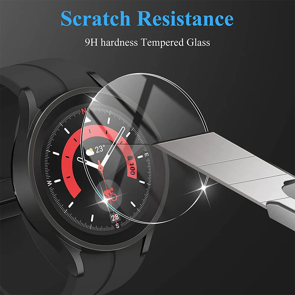 4Pcs Smart Watch Protective Film Diameter 30mm-42mm Tempered Glass Screen Protector for Huawei GT Xiaomi Garmin Samsung Watch