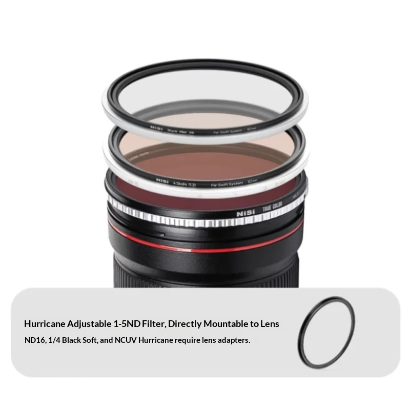 NiSi سويفت متغير ND1-9 اللون الحقيقي CPL ضباب أسود 1-8 ND16 مرآة 67/72/77/82/95 مللي متر مرشحات صورة التصوير مرشح الكاميرا