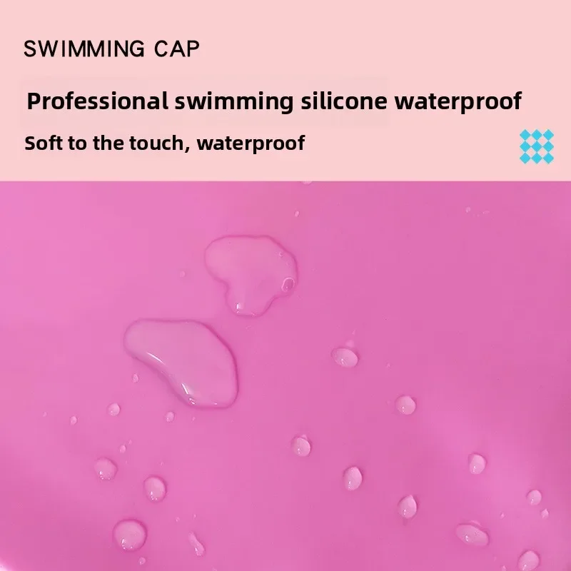 قبعات السباحة للأطفال حماية الأذن قبعات السباحة سيليكون مقاومة للماء للأطفال قبعات السباحة الكرتونية اللطيفة ملحقات حمام السباحة