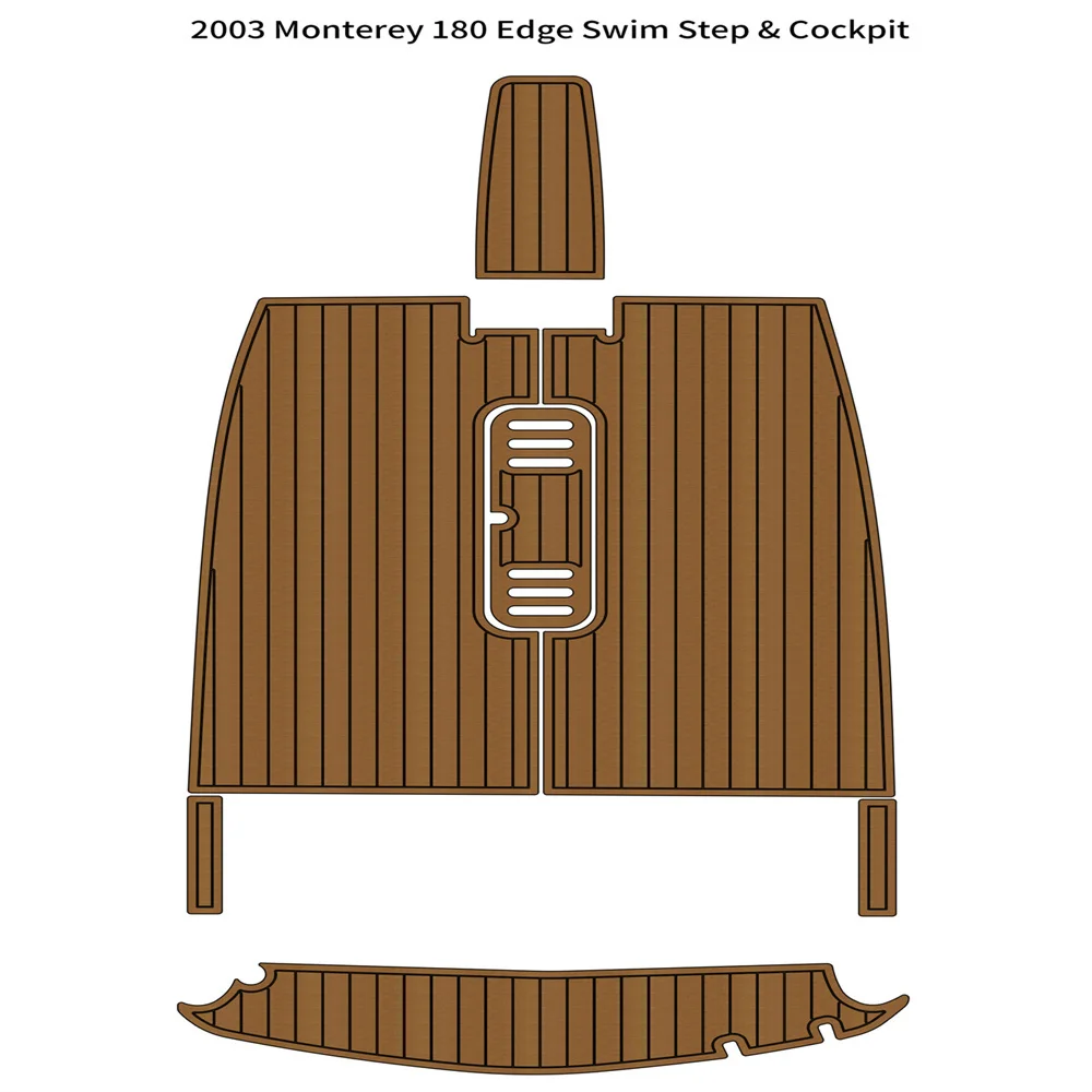 

2003 Monterey 180 Edge Swim Platform Cockpit Pad Boat EVA Foam Teak Deck Floor