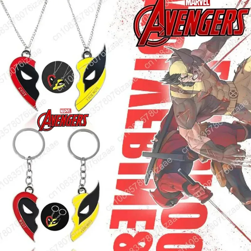 

Hot Selling Disney Movie Deadpool 3 Necklace Peripheral Deadpool and Wolverine Best Friends Necklace Pendant Cosplay Decoration