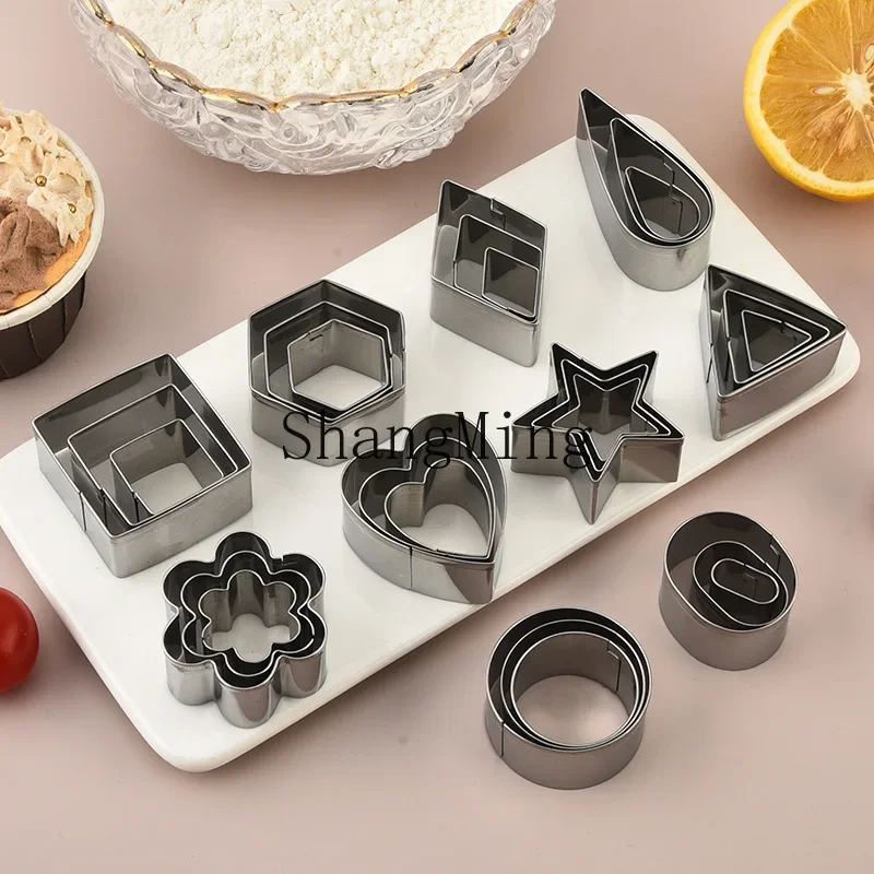 

CLL stainless steel cake mold tin box set baking mold, biscuit cutting