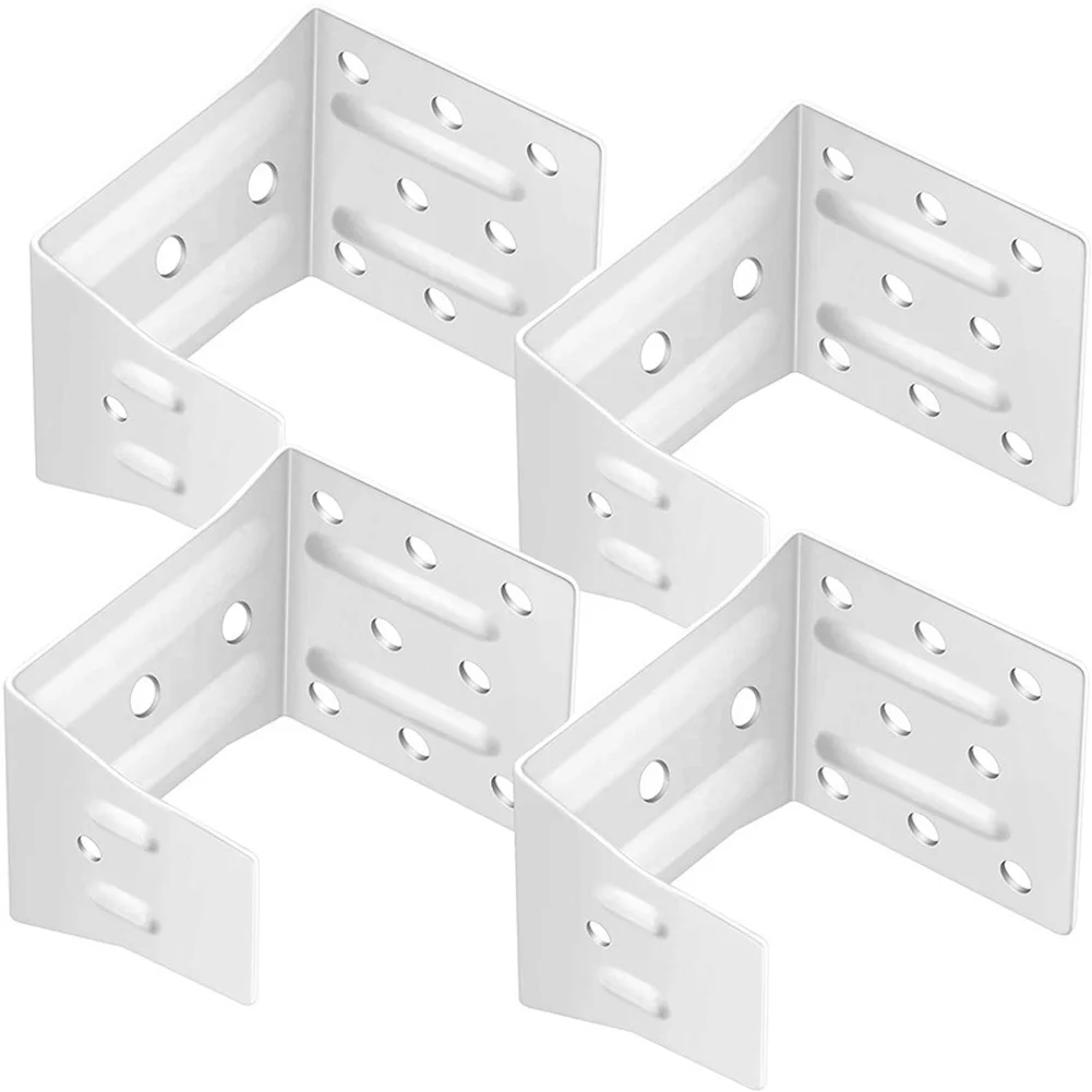 4pcs Curtain Installation Code Accessories Blinds Headrail Bracket White Head Track End Cover Holder Mounting Bracket