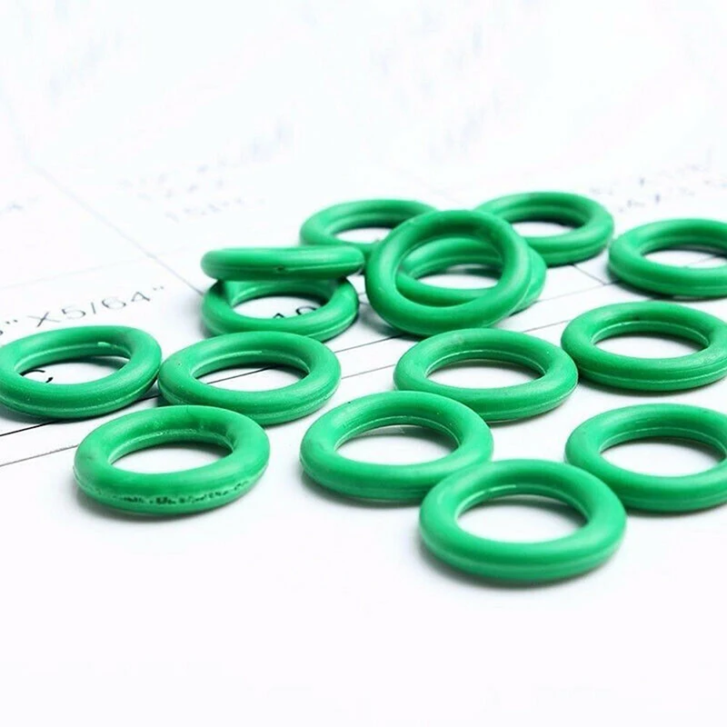 Rubber 270pcs Set Car Air Conditioning Refrigerant A/C Trim Repair O-Ring Seal Rubber Green 18 Sizes