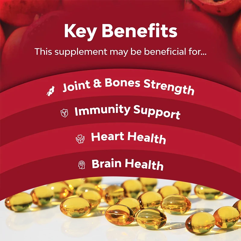 Pomegranate Capsules Vitamins Supplement Antioxidant Heart Health Joint Support Brain Health