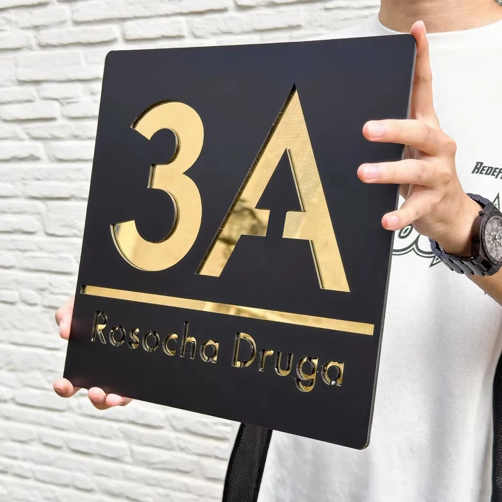 علامة منزل مخصصة 15/20/30 بوصة ثلاثية الأبعاد قطع الليزر رقم المنزل في الهواء الطلق الاكريليك شخصية أرقام تسجيل الباب للوحة عنوان المنزل