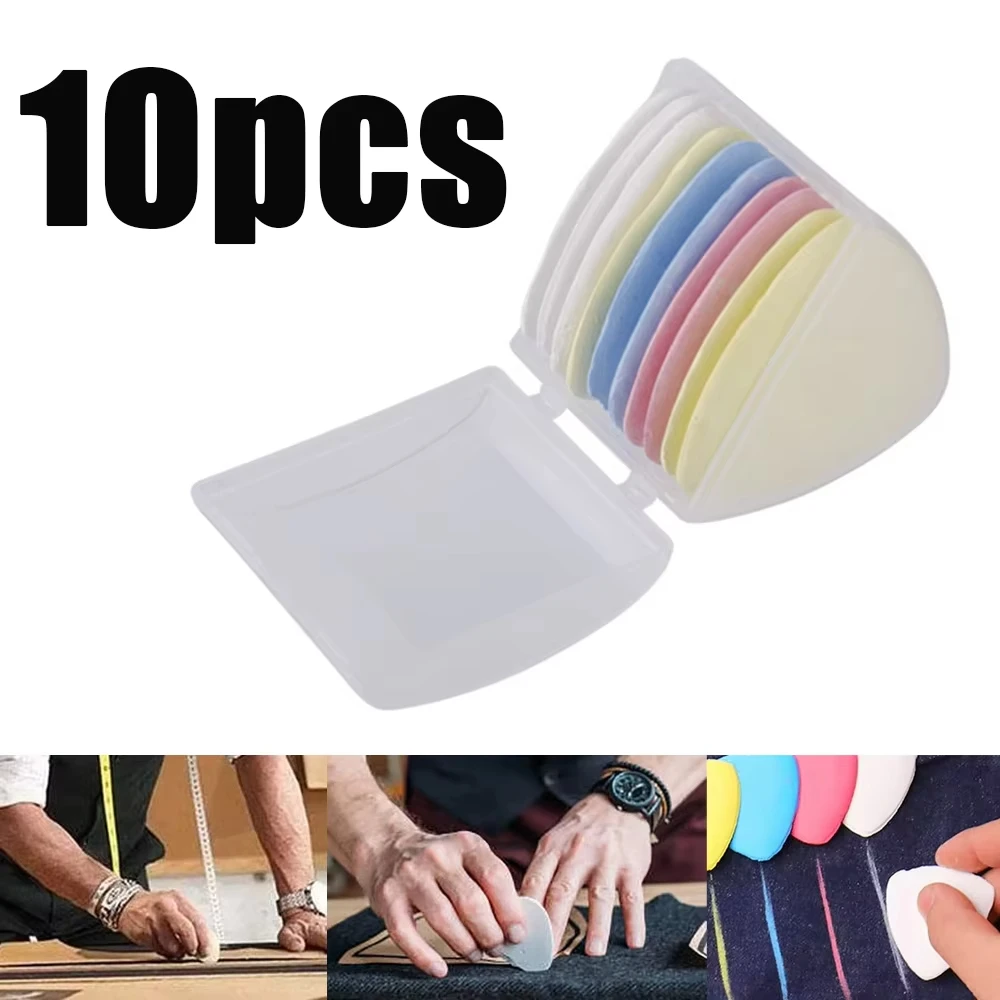 10Pcs Bunte Stoff Schneider Kreide Löschbaren Stoff Marker Patchwork Handarbeiten Kleidung Verwandeln Muster Werkzeug Set Zubehör