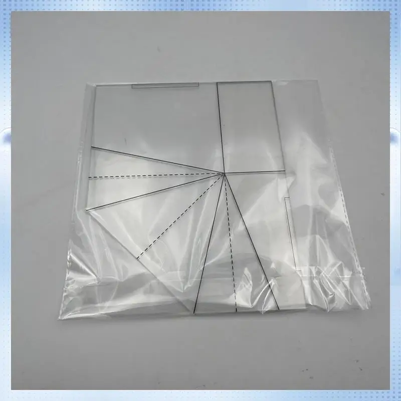 A82Q-Foldable Food Basket Sew Template Foldable Food Basket Sewing Ruler Floor Mat Handbag Ruler