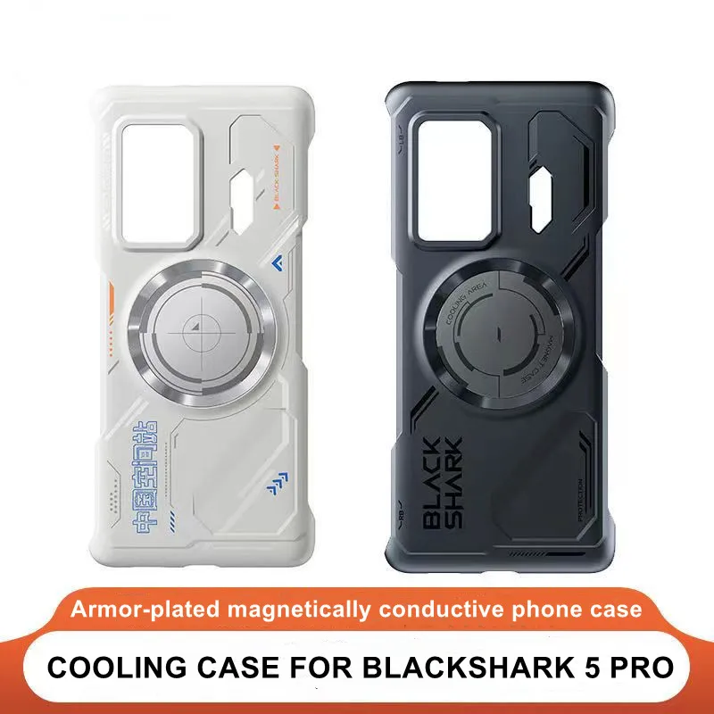 Heat Dissipation Magnetic Cooling Phone Case for Black shark 5 Pro Gaming Cooler Cover 100% Original Black shark 5 Bumper Fundas