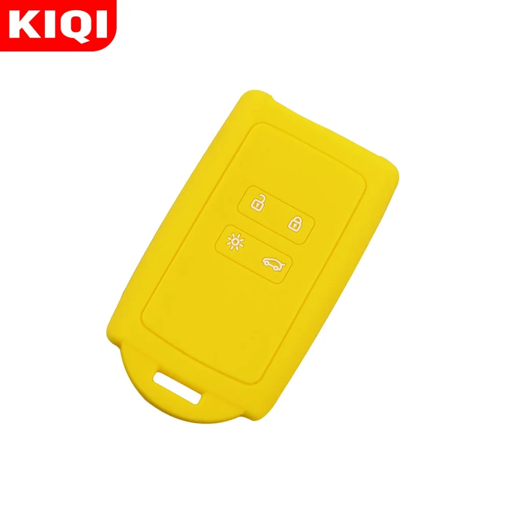 Silicone Car Key Cover Case Fit for Renault Koleos Kadjar Megan for Samsung QM5 QM6 2016 - 2020 Remote Key Holder Protector Case