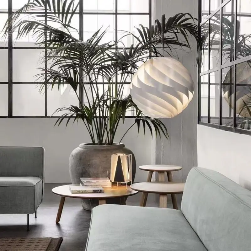 

Nordic Turbo Ceiling Lamp Round Pendant Light for Living Room Dining Bar Bedroom Danish Designer