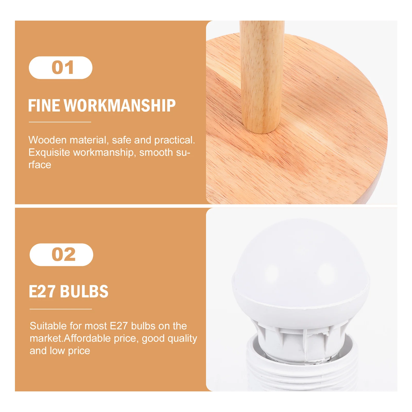 

1 шт. деревянный настольный светильник, дизайн основания, стабильный декоративный держатель светильника для спальни, гостиной, кафе E27, поддержка лампы