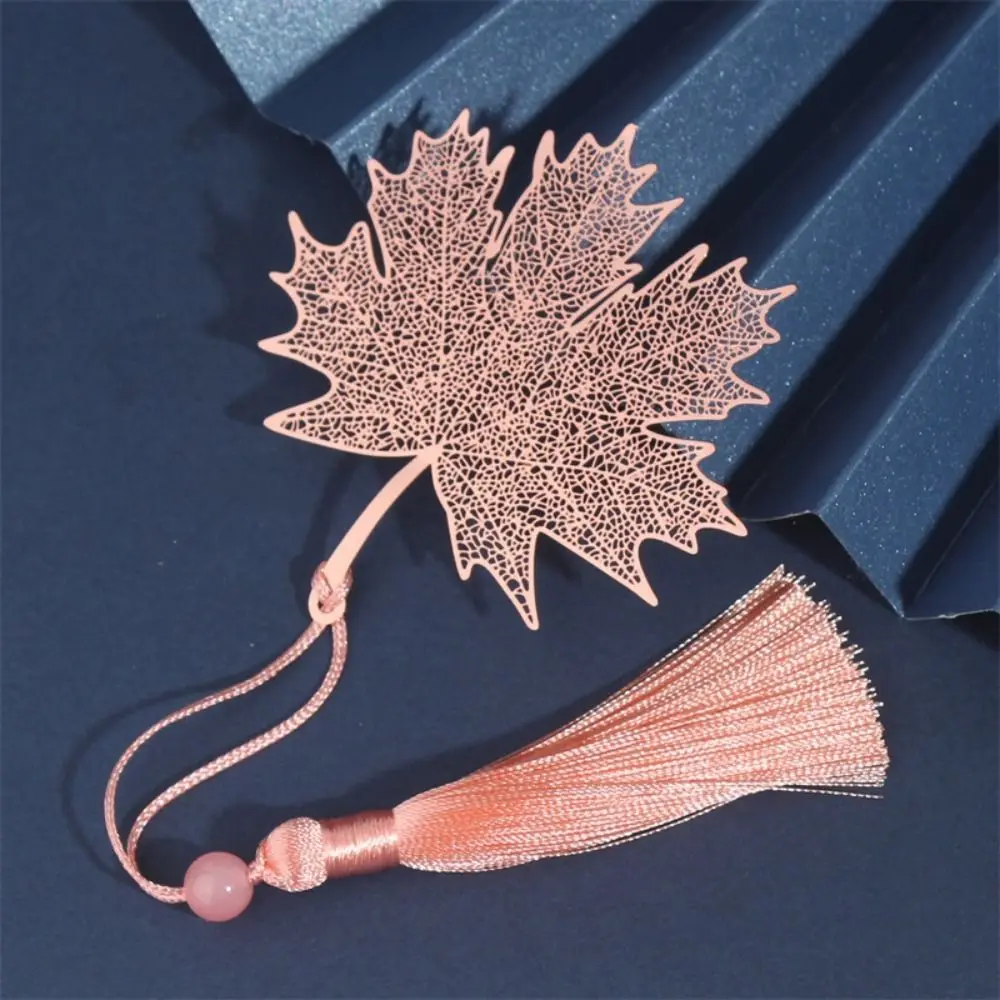 Fashion Hollowed Leaf Flower Bookmark Retro Chinese Style Metal Reading Bookmark Children Book Paginator Stationery