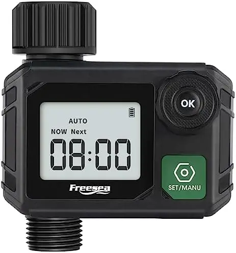 FREESEA Water Hose Timer - IP55 Waterproof Irrigation Controller for Outdoor Lawn & Yard