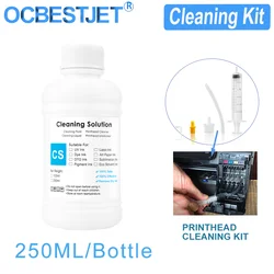 250ML Cleaning Liquid Kit For Epson HP Canon Brother Inkjet Printer Cleaning Solution For Dye Pigment Sublimation Ink