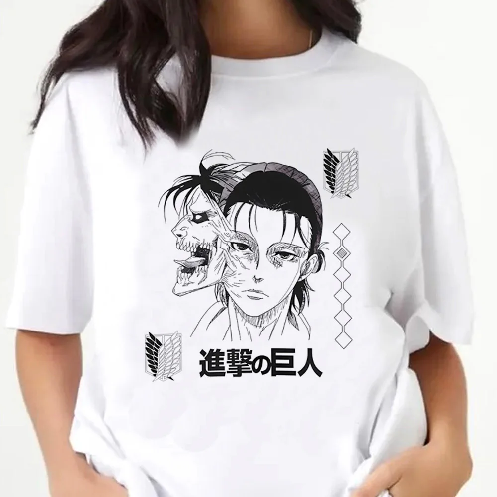 Attack on Titan shirt femme anime summer 80s jojifuku korean fashion shirt aesthetic 2000s cutecore alternative  y2k