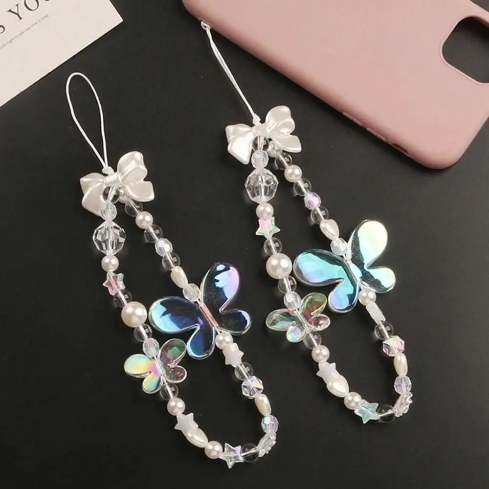 

Fashion Bow Mobile Phone Lanyard Colorful Anti-lost Cell Phone Strap Bracelet Chain Short Phone Wrist Strap Phone Charm