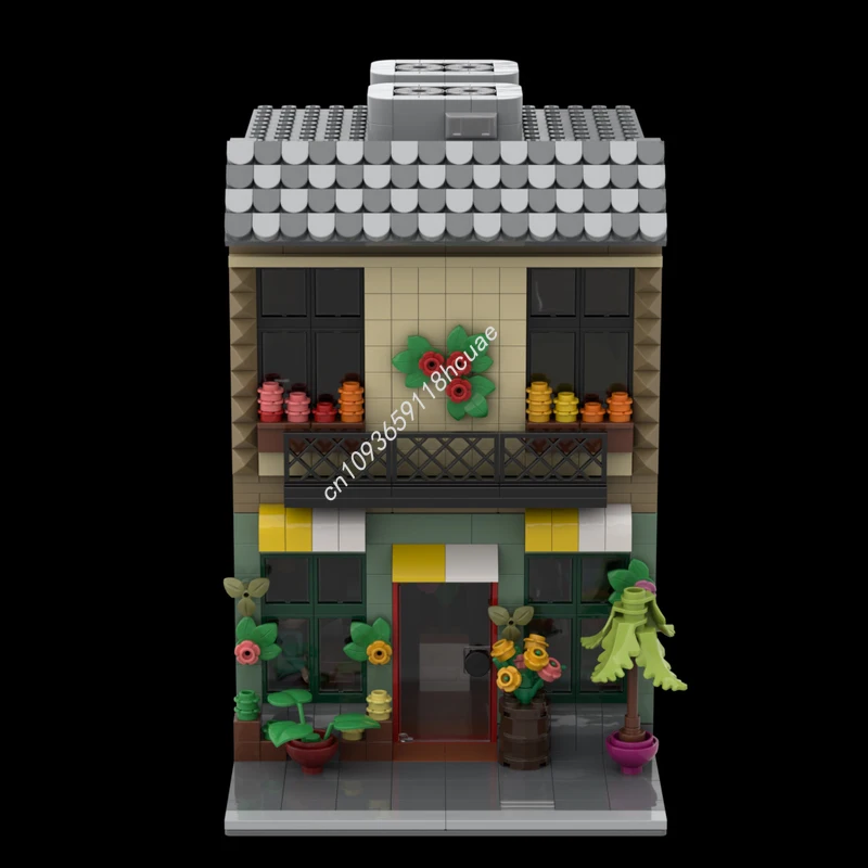 

951 шт. MOC цветочный магазин-домики мира Модульные здания Модель Рождественский подарок Вдохновляет неограниченное количество творчества для семьи