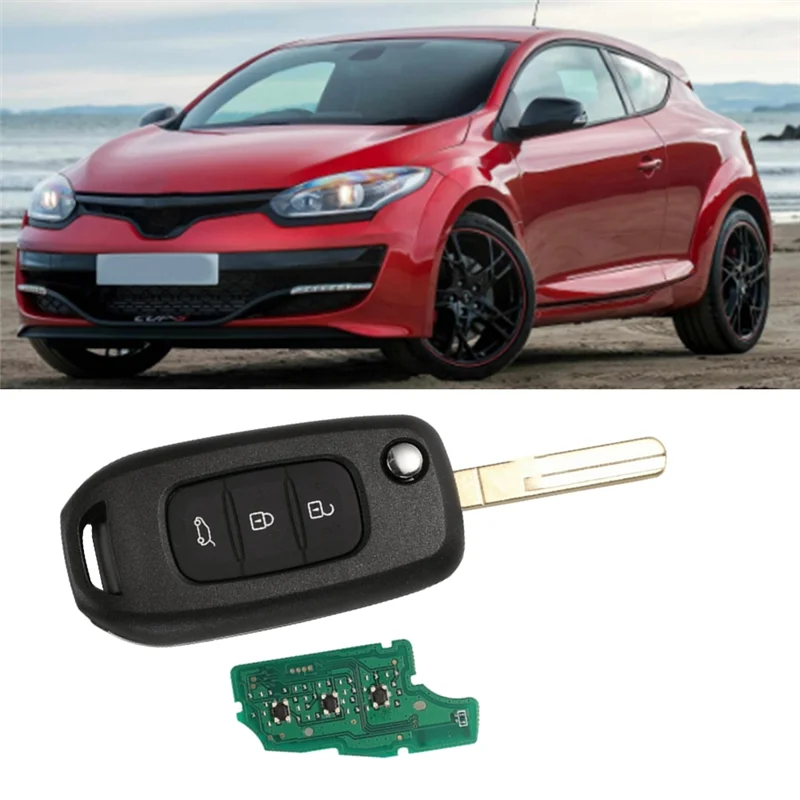 

Key Blade HU56R 3 Buttons Folding Remote Control Key For Renault Megane 3 PCF7961M 4A Chip 433Mhz Car
