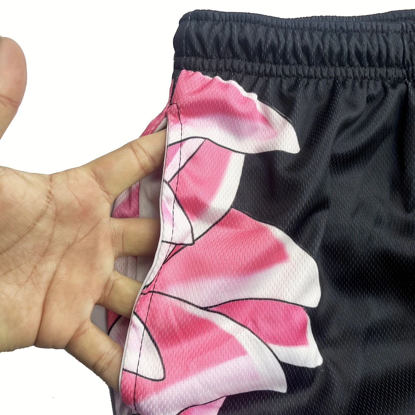 กางเกงขาสั้นลายการ์ตูนวันพีซ โดฟลามิงโก้ แบบสองชั้น สำหรับผู้ชาย เหมาะสำหรับออกกำลังกาย แห้งเร็ว สวมใส่สบาย น้ำหนักเบา