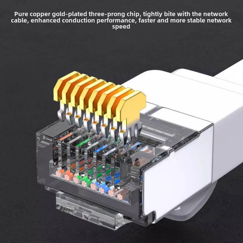 10 Gigabit CAT7 Flat 90 Degree Bend Ethernet Cable CAT6A GB TV Router Broadband Line Universal L-type UP Down RJ45 Network Wire