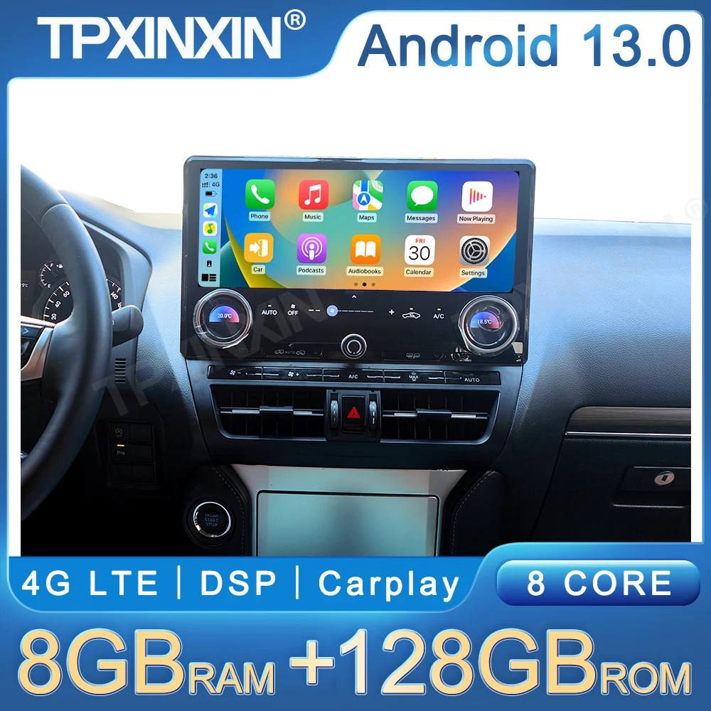 AUTO Andriod Navi For Toyota LAND CRUISER PRADO 2010-2022 Carplay Car Radio 13.1“ Screen Stereo Multimedia Player DSP Head Unit