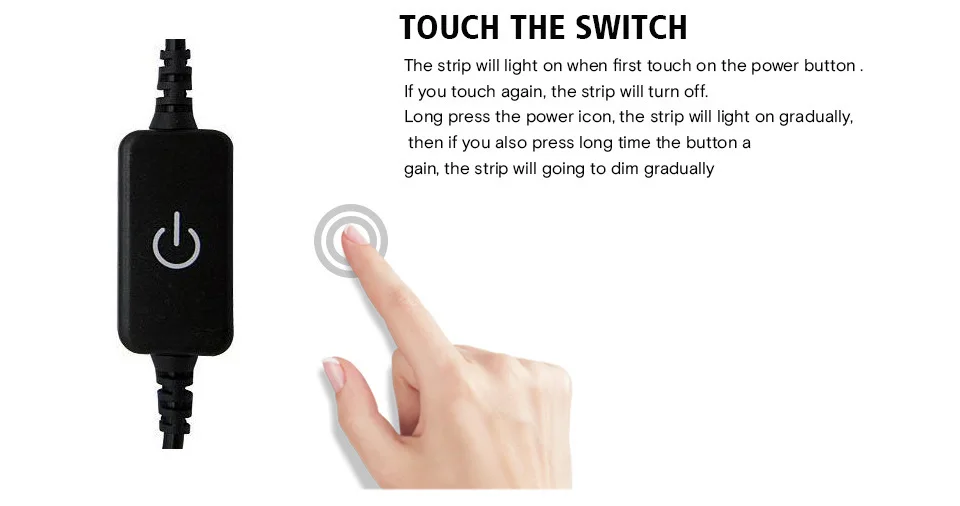 12V 24V LED Touch Dimmer Brightness Control 12 24 V Volt LED Dimmer Switch Dimmer Light Switch Adjustable For Led Strip Light