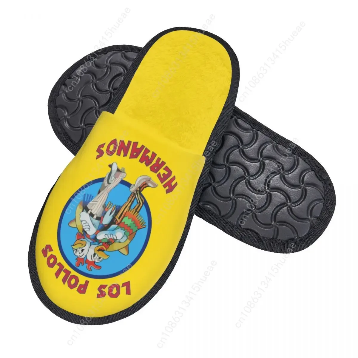 Breaking Bad Los Pollos Hermanos Guest Slippers for Bathroom Women Custom Print Chicken Brothers House Slipper