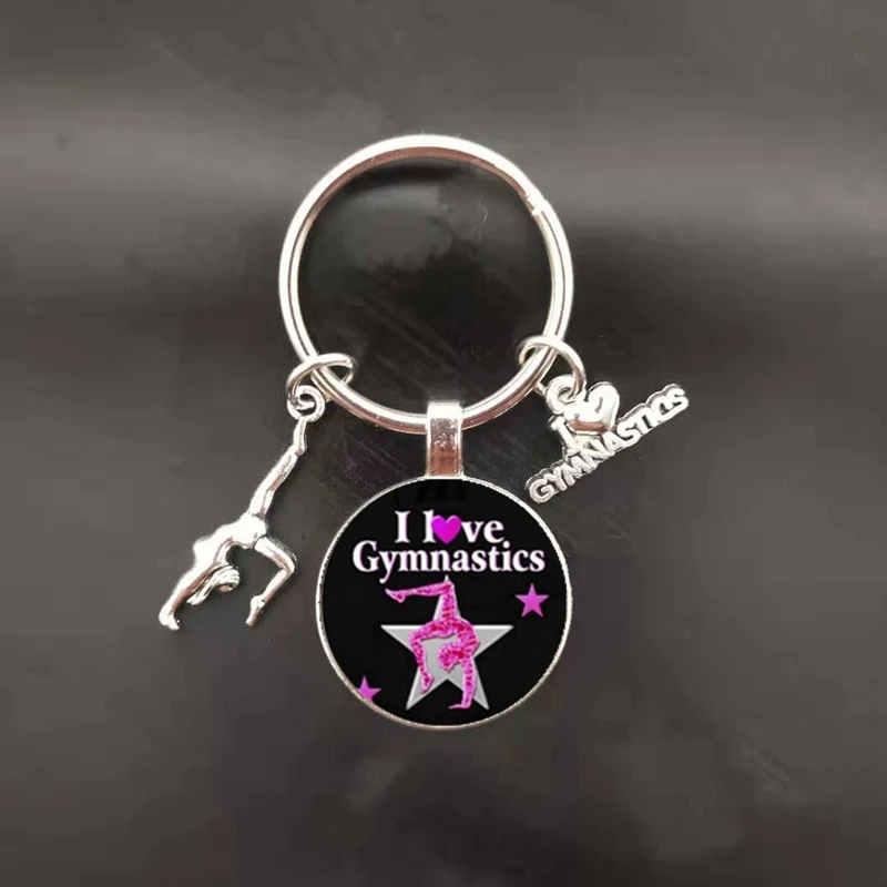 منتج جديد/الجمباز الإيقاعي المفاتيح/الجمباز ، قلادة مع تصميم الكريستال ، اليدوية الجمباز المفاتيح هدية تذكارية