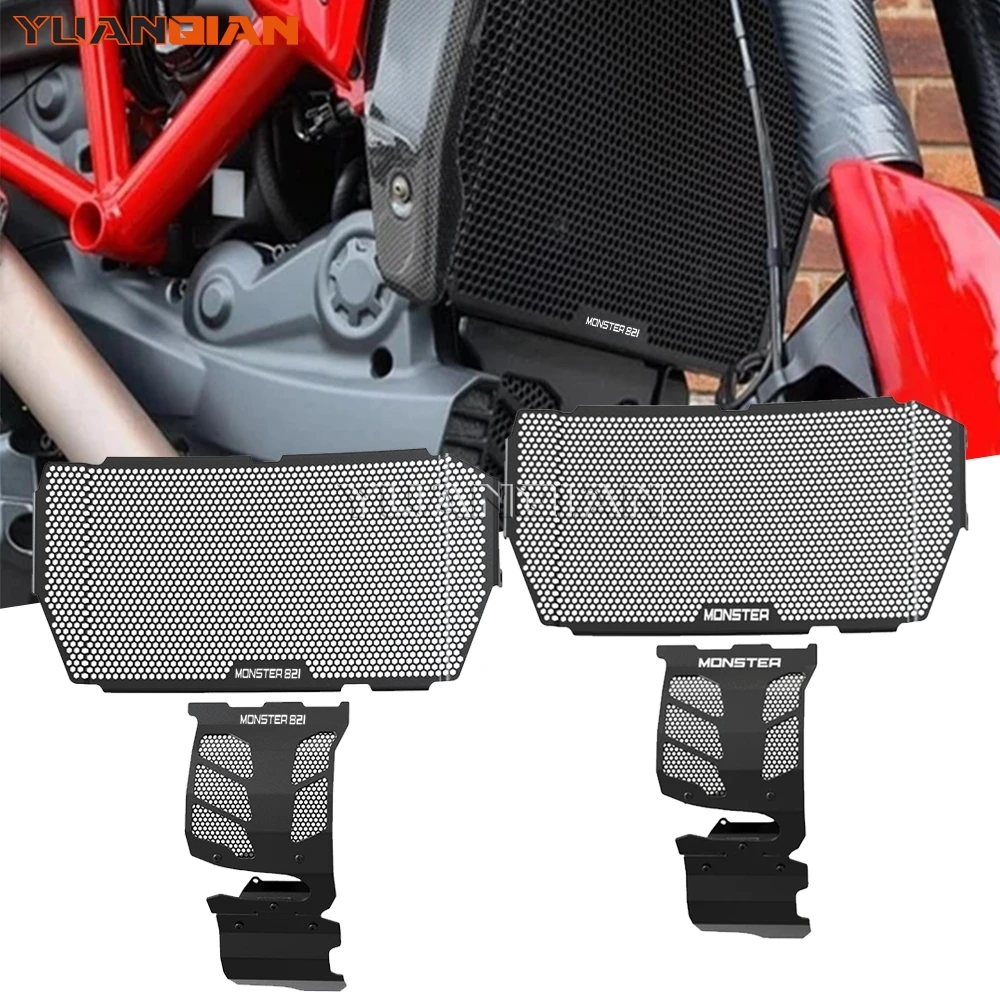 

Radiator Grille gurad Oil Cooler guards Engine Guard Protector For Ducati Monster 821 Stealth/ Stripe Monster821 Dark 2013- 2020