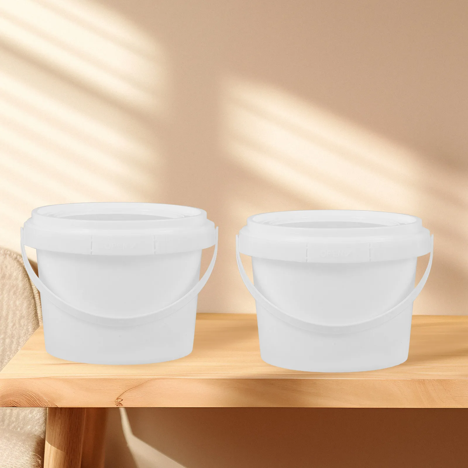 

10pcs Ice Containers 300ml Round Storage Keeper For Kitchen Bucket White Plastic Keeper Sealed Storage Kitchen Supplies
