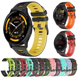 20/22mm Silicone Strap for Garmin Venu 3/Vivoactive 5 Comfortable Band Replace Bracelet for Forerunner 55/165/955/265 Music Belt