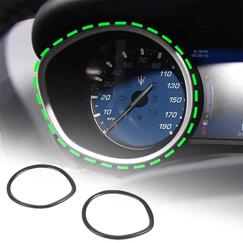 

Real Carbon Fiber Styling Dashboard Gauge Ring Set Trim Stickers For Maserati Ghibli 2014-2019 Auto Interior Accessories