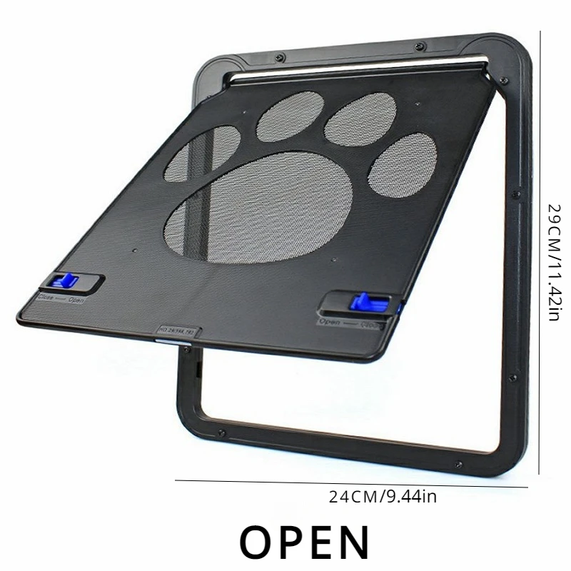 Puerta para mascotas al aire libre, puerta con ventana para perros y gatos, casa para entrar libremente, bonito jardín a la moda, nueva pantalla bloqueable segura, puerta para perros de fácil instalación