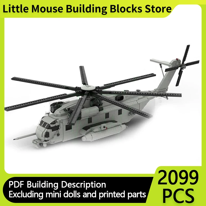 Military Aircraft Model MOC Building Bricks CH-53E Super Stallion Modular Technology Gifts Children Toys Suit Holiday Assemble