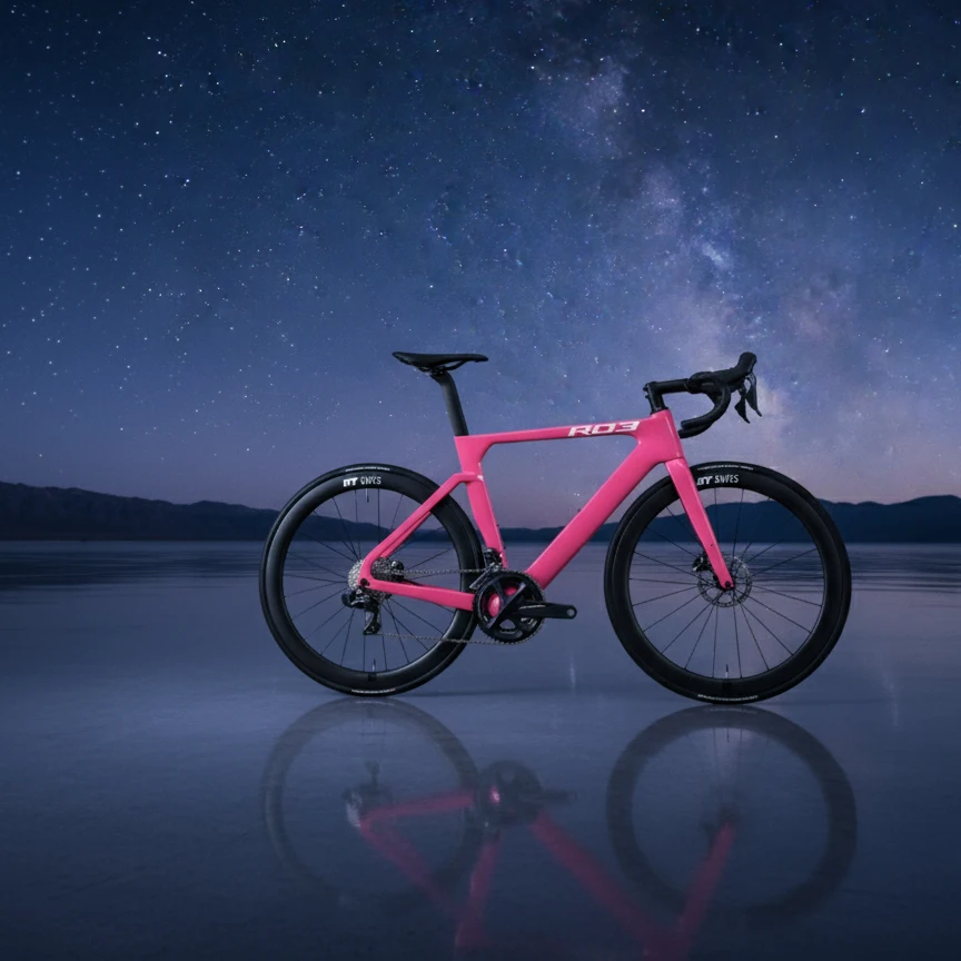 Bicicleta de Carretera Ligera de Carbono Aero, Material de Fibra de Carbono, Cuadro Aerodinámico Gen3, Bicicleta de Carreras de Alta Velocidad para Adultos