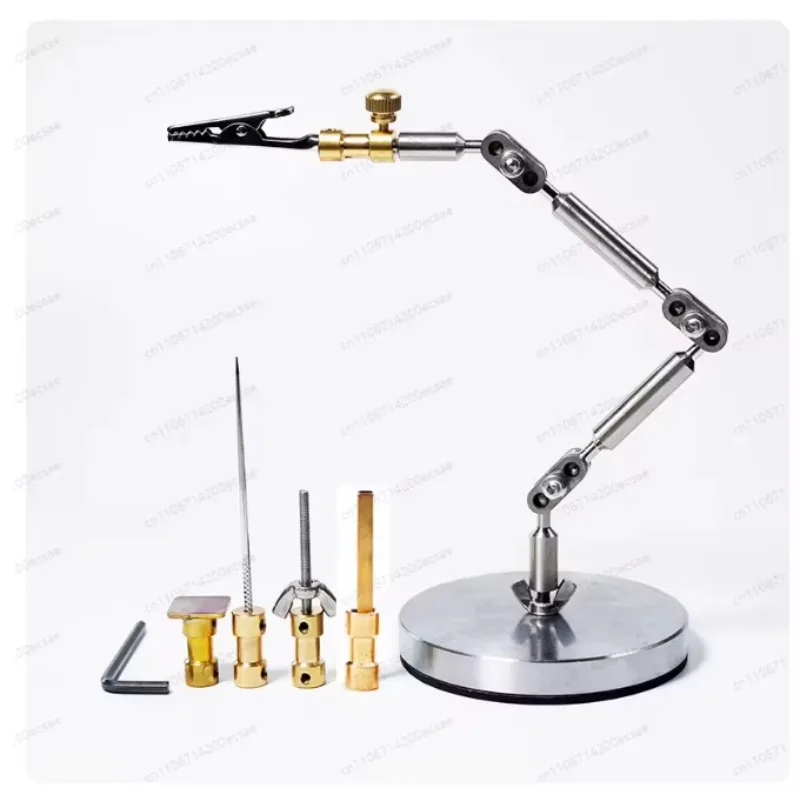 Mini Long Arm Stop Motion Animation Stand 5-Head Stainless Steel Universal Holder with AR-Mini Round Base for Precision Framing