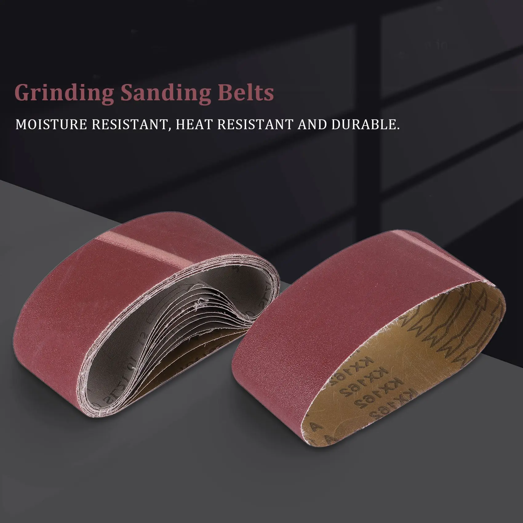 ABFA 20PCS Bandas de Lijado 3X18 (3 de Grano 60, 80, 120, 150, 240, 400, 2 de Grano 40) para Lijadora de Banda