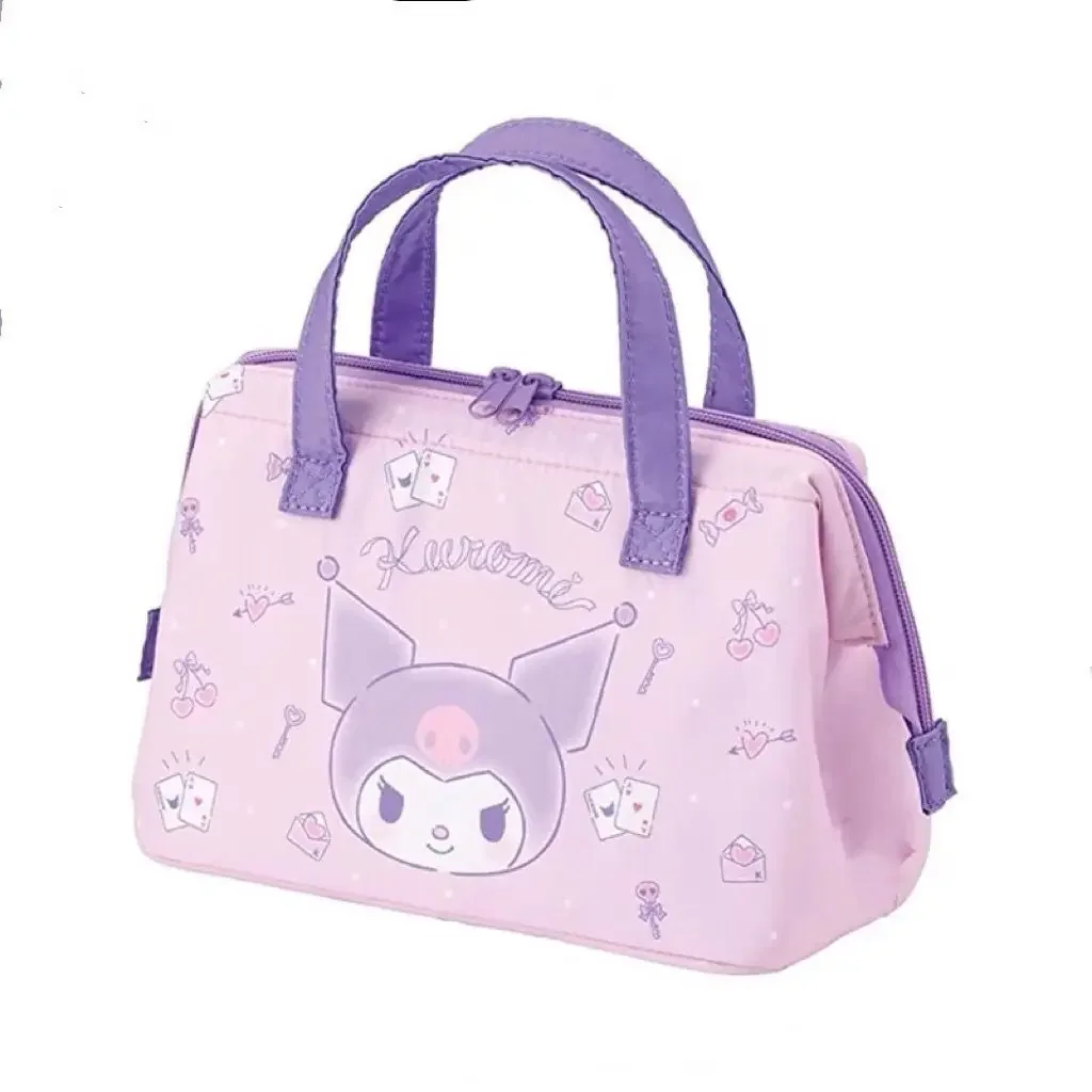 Sanrio Kuromi Cartoon torba izolacyjna wielofunkcyjna torba izolacyjna i chroniąca przed zimnem torba na drugie śniadanie Bento pudełko na drugie