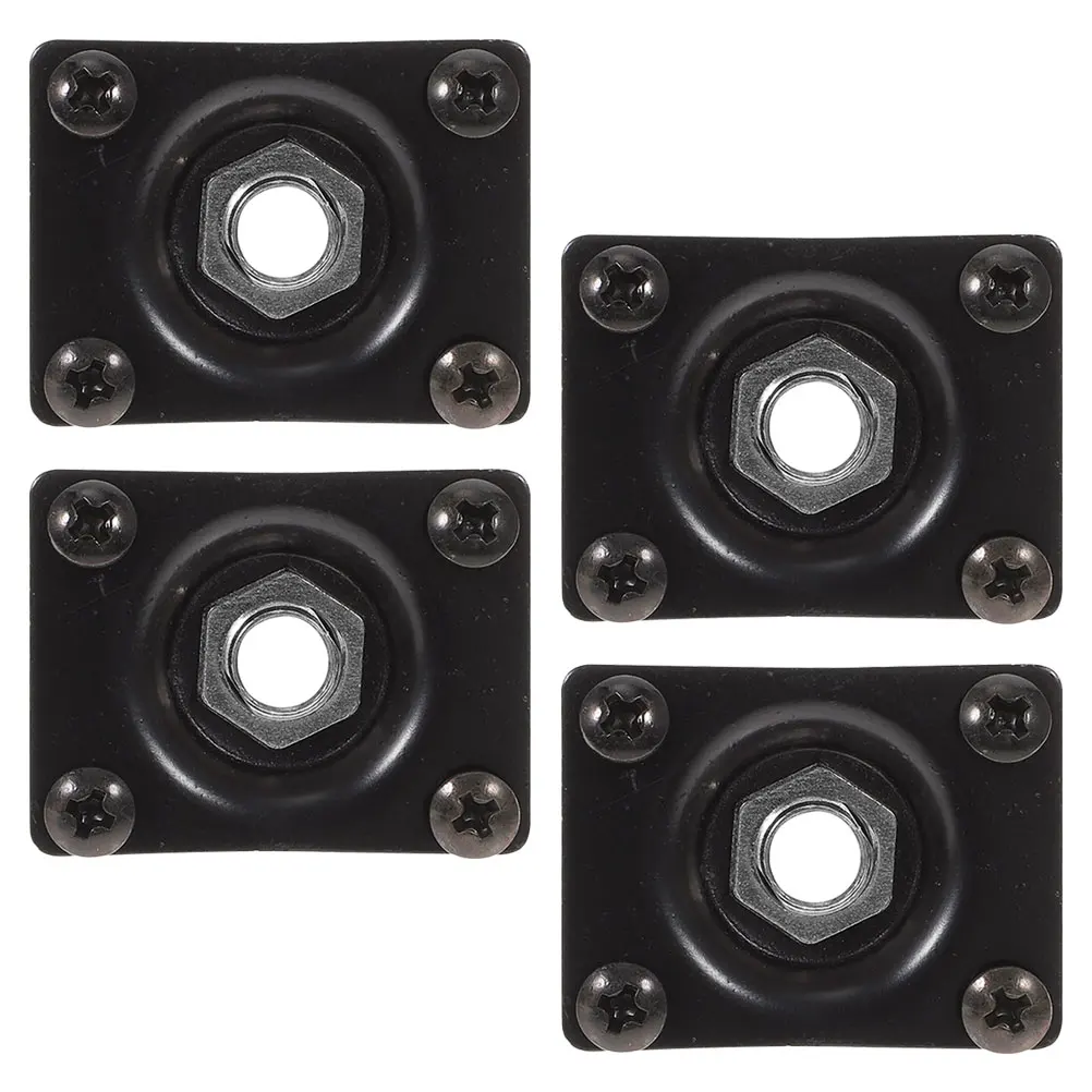 

4 Pcs Guitar Jack Cover Bass Output Plate Accessories Parts Metal