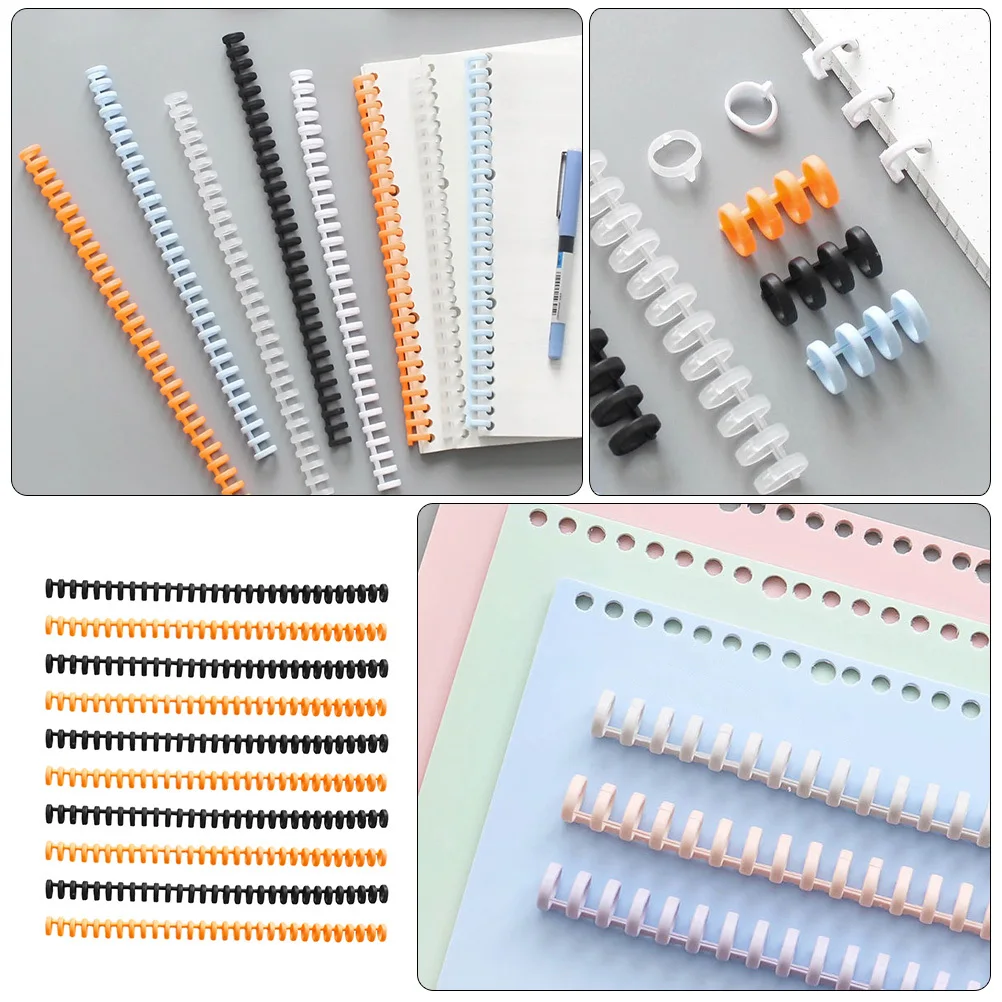 

10 Pcs Binder Coil Binding Spines Spirals for Book Ring Loose Leaf Rings Office Supplies Coils