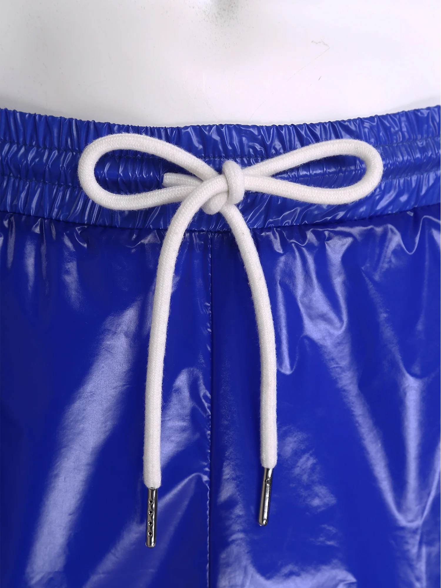 Mens Waterproof Swim Trunks Shorts Elastic Waist with Drawstring Color Block Seams Pockets for Bathing Suit And Workout Wear view 5