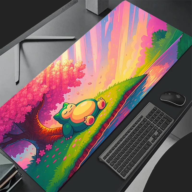 Novos Mouse Pads de Anime, Mouse Pad Pokemon Pikachu, Tapete de Mesa Gamer, Mousepad XXL para PC, Acessórios de Jogos para Teclado