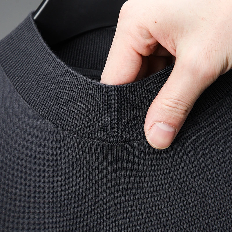 Hot Premium Brand Man Long Sleeves Knitwear 100%wool Round Neck Bee Embroidery British Style Pullover Winter Comfortable NewTops