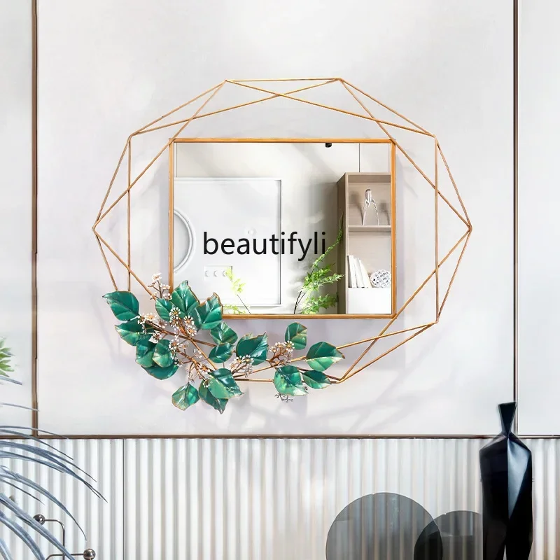 

American creative decorative painting retro niche painting decorative mirror clothing store dining room