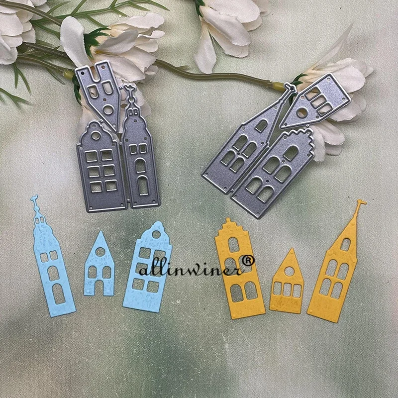 Various house buildings Metal Cutting Dies Stencils For DIY Scrapbooking Decorative Embossing Handcraft Die Cutting Template