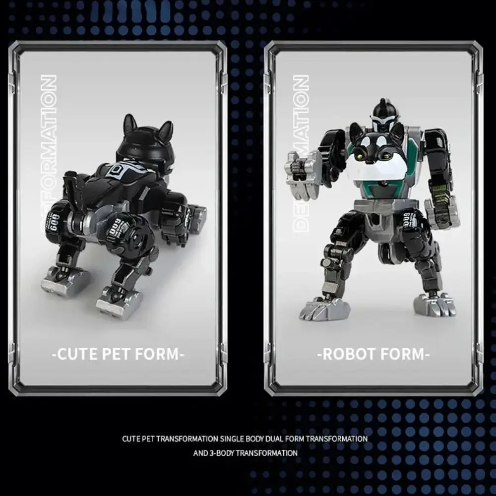 2 in 1 Deformation Robot Dog Model Toys Movable Transformation Robot Toy Cartoon Dog Deformation Action Figure Children's Toy